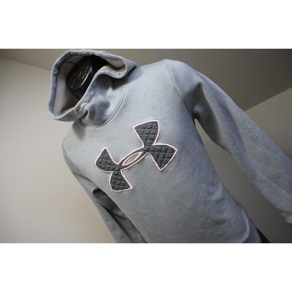 Under Armour Hoodie ColdGear Gray Pullover Athletic Jacket Womens Sz Medium - Picture 1 of 9